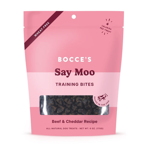 Bocce's Bakery Say Moooo Beef & Cheddar Training Bites Dog Treats 6oz - Poudre Pet & Feed Supply